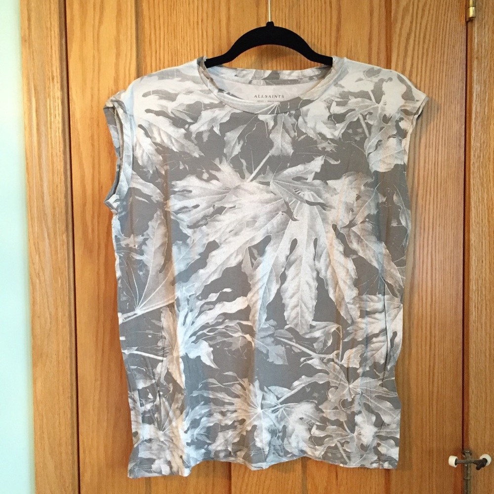ALLSAINTS Leaf Print Tee